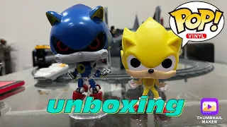 Super Sonic and Metal Sonic funko pop unboxing!