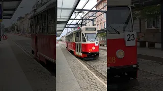 Tramwaje Śląskie Konstal 13N "Parówka" #308 odjazd - Katowice Rynek/Teatr Śląski (linia 23) 🚊