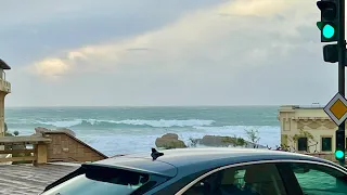 Шторм "Киаран" на западном побережье Франции. 3-метровые волны и ветер более 100 км/ч