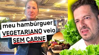 Cliente folgado quer hamburguer VEGETARIANO COM CARNE!