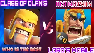 CLASS OF CLANS VS LORD'S MOBILE,FIRST IMPRESSION TAMIL | REVIEW TAMIZHAN  |