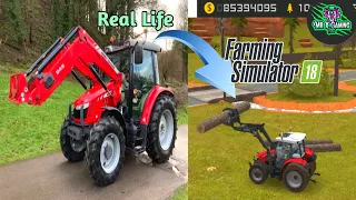 Massey Ferguson MF 5610 Tractor Real Life Compare To Farming Simulator 18 || Gameplay ||