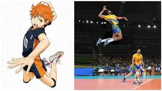 Haikyuu VS Real Life | Best Volleyball Actions (HD) #2