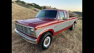 1986 Ford F-250 Supercab XLT Lariat Running Walkaround