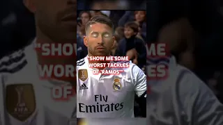 Deadliest Tackles 🥵 By SERGIO RAMOS 🥶 // #shorts #football #sergioramos #viral #tackles