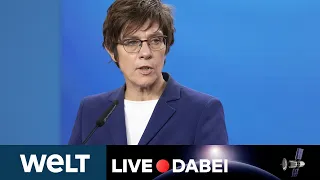 GEFÄHRLICHE LAGE IN KABUL: Briefing von Kamp-Karrenbauer zum Bundeswehr-Einsatz | WELT Live dabei