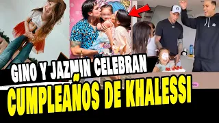 JAZMIN PINEDO Y GINO ASSERETO CELEBRAN CUMPLEAÑOS DE SU HIJA KHALESSI