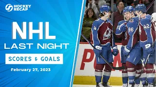 NHL Last Night: All 31 Goals and Scores on February 27, 2023