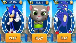 Sonic Dash vs Go Sanic Goo MEME vs Talking Tom Gold Run - All Characters Unlocked Android Gameplay