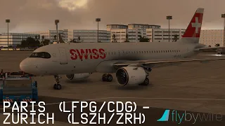 Microsoft Flight Simulator 2020 | Paris CDG (LFPG) to Zurich (LSZH) | A320neo | Swiss