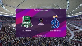 PES 2020 | Krasnodar vs Dinamo Moscow - Russian Premier Liga | Full Gameplay | 1080p 60FPS