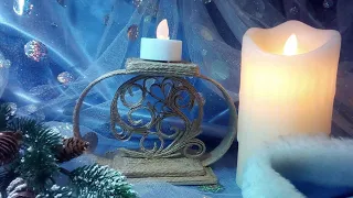 🎄МК- Новогодний подсвечник из джута с элементами филиграни, своими руками.