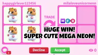 😱😛HUGE WIN! I GOT A SUPER CUTE MEGA NEON For 4 HAMSTERS + TRADED MY NEON NESSIE WITH FAN🙂