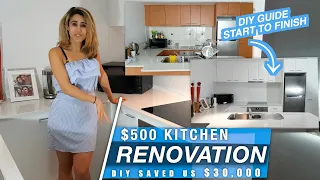 OUR FIRST Kitchen Renovation - DIY Remodel for only $500 | Start to Finish