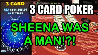 3 CARD POKER in LAS VEGAS!! SHEENA WAS A MAN!!