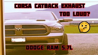 Corsa Catback exhaust on a Ram 1500 5.7 Hemi (COLD START)