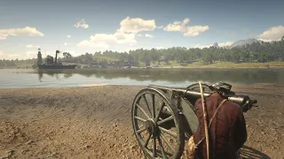 RDR2 - Is it possible to sink a large ship with a cannon?