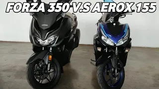 2022 Yamaha AEROX 155 & 2022 Honda FORZA 350 - Maxi Scooter