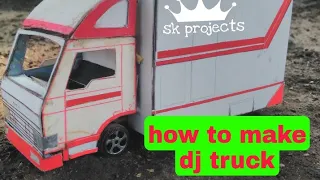 How to Make rc Dj Truck /how to make mini rc dj truck /how to make dj truck with cardboard