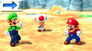 Mario Party Superstars Luigi vs Waluigi vs Peach vs Mario 3 Players Gameplay Yoshis Tropical Island