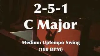 2-5-1 Jazz Practice - Medium Fast Swing Backing Track (C)