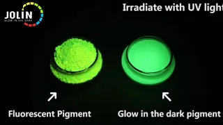 The difference between fluorescent pigment and glow in the dark pigment.