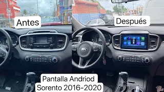 Instalación radio android Kia Sorento 2016 2017 2018 2019 configuración de cambus