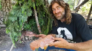 How to Build a Bushcraft Fish Smoker - Day 20 of 30 Day Survival Challenge Canadian Rockies