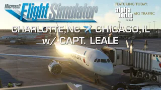 [MFS2020 LIVE] 👨‍✈️MERRY CHRISTMAS! | CHARLOTTE,NC✈CHICAGO,IL & BACK | FBW A320N AMERICAN | VATSIM