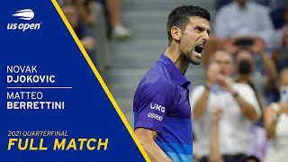 Novak Djokovic vs Matteo Berrettini Full Match | 2021 US Open Quarterfinal