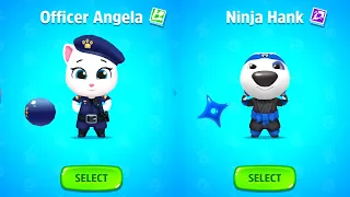 Talking Tom Splash Force - Officer Angela vs Ninja Hank Unlocked - New Game Android Mobile Gameplay