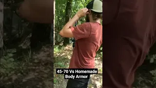 45-70 vs Homemade Body Armor #shorts #gun #2ndamendment #diy