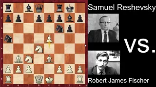 BOBBY FISCHER'S BEST GAMES: 1) Bobby Fischer vs. Samuel Reshevsky, 1958.