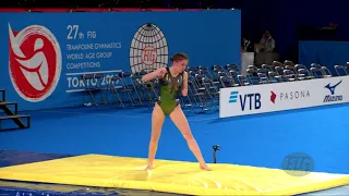 SILICHEVA Irina (RUS) W - 2019 Trampoline Worlds, Tokyo (JPN) - Qualification Tumbling R2