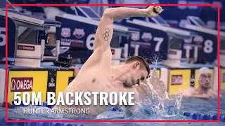 World Record | Hunter Armstrong | Men's 50 Backstroke | Phillips 66 International Team Trials