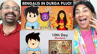 What Bengalis Do In Durga Pujo 🔥| Gajab Reactions✨!