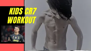 CRISTIANO RONALDO KIDS workout at home! HIIT fitness class! Fun with Dimi #stayhome