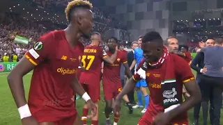 Felix Afena-Gyan celebrating his UEFA conference league title! 25/05/22