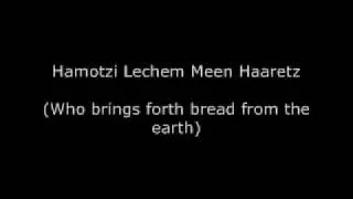 Hamotzi - Blessing over Bread (transliterated with English)