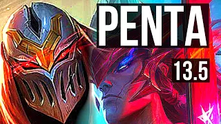 ZED vs YONE (MID) | Penta, 10/1/2, 700+ games, Legendary, 800K mastery | KR Master | 13.5