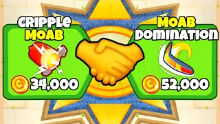 My "FAVORITE" Tower Combination is MOAB?! (Bloons TD Battles 2)