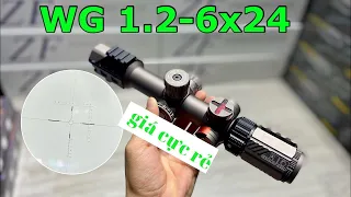 Kính ngắm cao cấp discovery mini WG 1.2-6x24IRAI tâm số chống nhảy tâm . WG mini giá rẻ hơn 1triệu