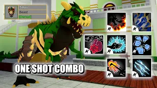 Best T-Rex Combo With Every Fighting Style | Blox Fruits Christmas Update Part 1