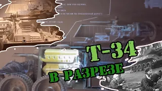 МАКЕТ ТАНКА Т-34 В РАЗРЕЗЕ // На нём можно рассмотреть всё устройство боевой машины через сенсор