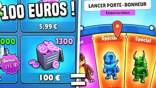 J'ai DÉPENSÉ 100 EUROS sur STUMBLE GUYS (voici le résultat...) - PACK OPENING STUMBLE GUYS FR