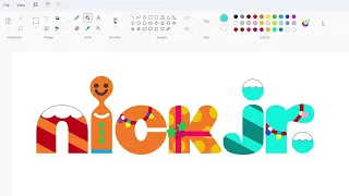 How to draw the Nick Jr. Christmas logo using MS Paint | How to draw on your computer