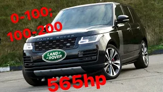 Range Rover SVAutobiography Dynamic 5.0 565hp 0-100 5.3  100-200 12.5
