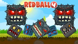 Red Ball 4 - Boss 3 Vs All Boss 1 in All Maps Battle | Red Ball 4 Gameplay