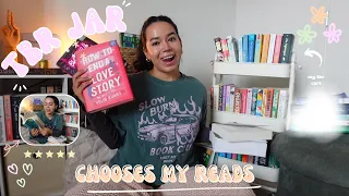 tbr prompt jar chooses my june reads | june tbr ☀️🫙