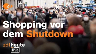 Vor dem Shutdown: Wie gefährlich ist Weihnachtsshopping? I ZDFheute live